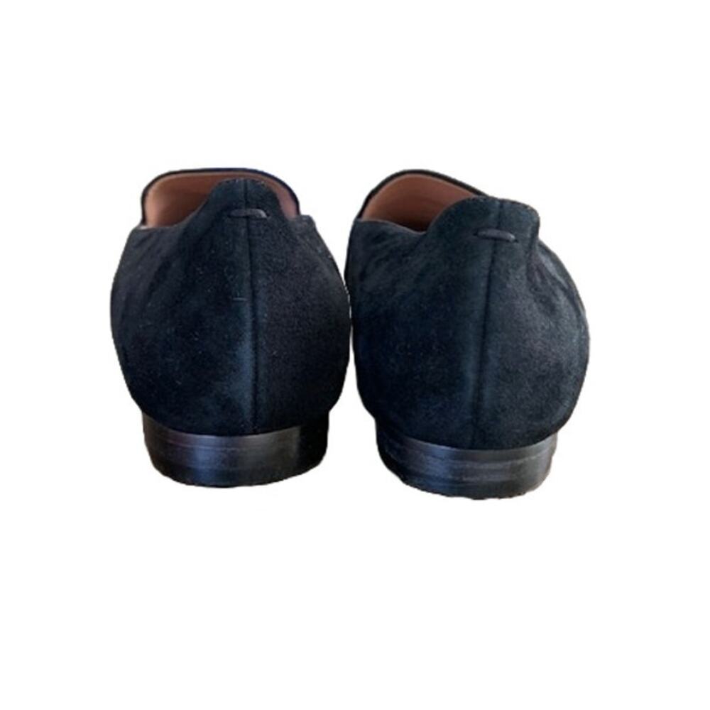 Paolo Black Suede Pointed Toe Loafers Flats Womens Size 7M Business Casual Chic - Picture 6 of 7